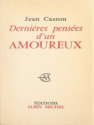 cover image of Dernières pensées d'un amoureux